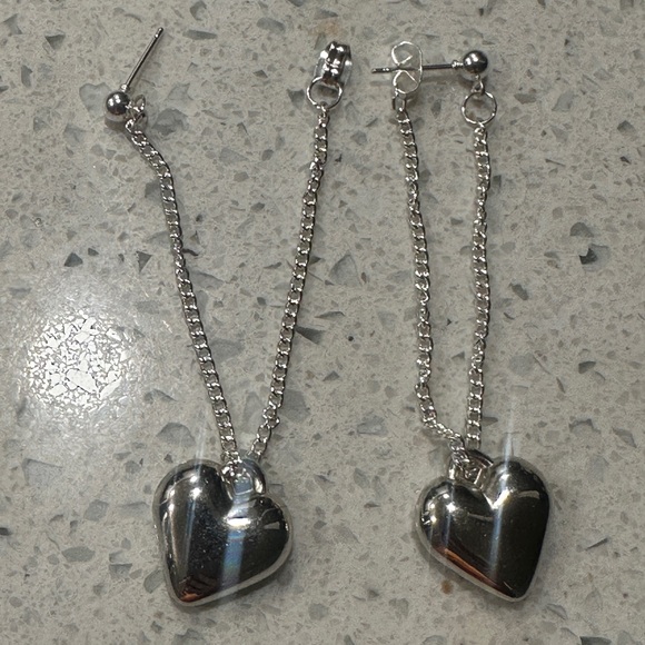 Women'S Elegant Minimalist Heart-Shaped Dangle Earrings - Picture 8 of 8